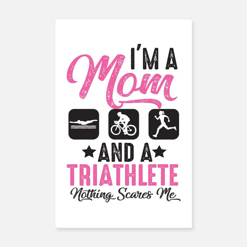 Je suis une mère et une triathlète Poster 20 x 30 cm