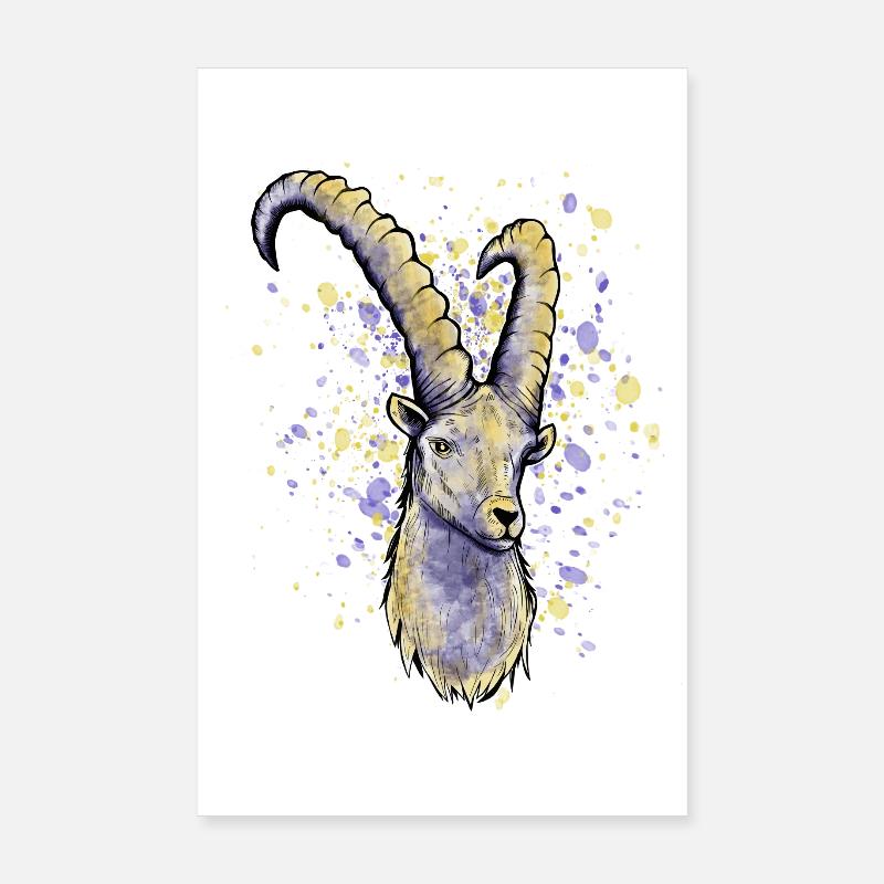 Steinbock Astrologie Poster 20x30 cm