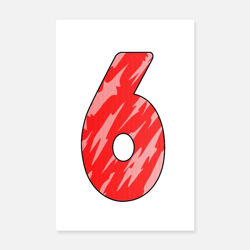 Numéro 6 - 6 ans Poster 20 x 30 cm