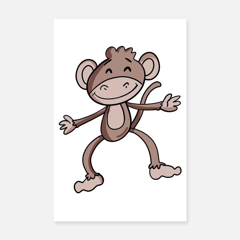Niedlicher Affe Poster 20x30 cm