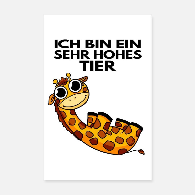 Teamleiter Giraffe Trainer Leitung Chef Poster 20x30 cm