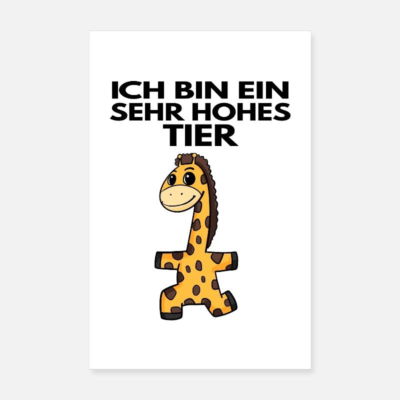 Teamleiter Giraffe Trainer Leitung Chef Poster 20x30 cm