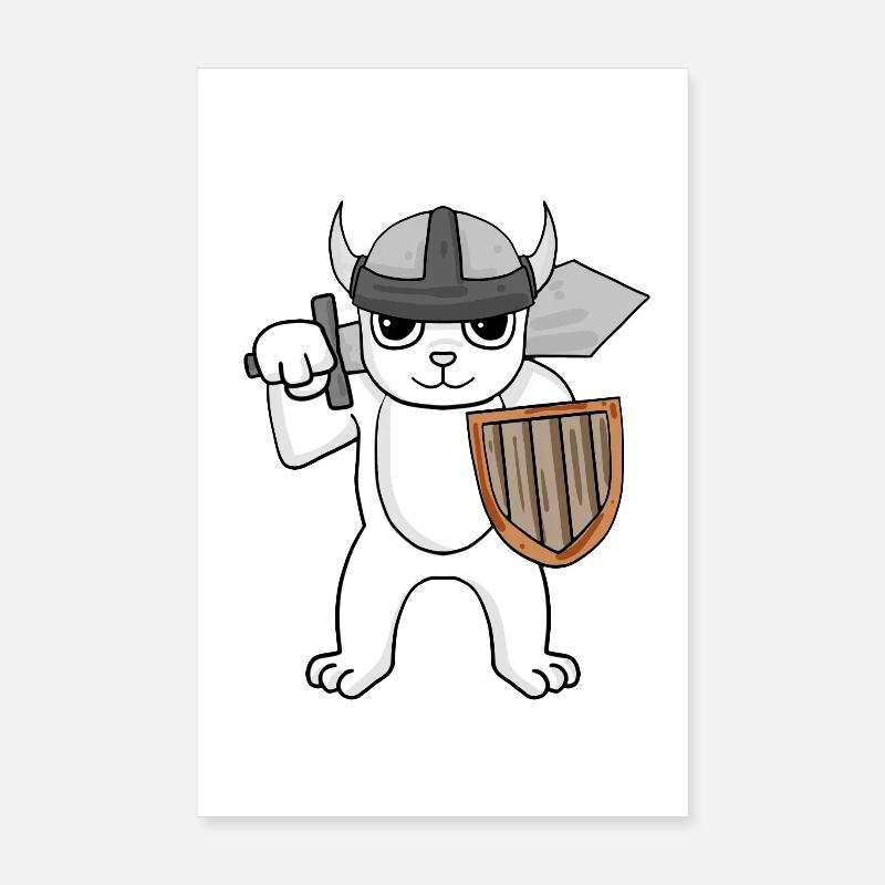 Wikinger Bär Poster 20x30 cm