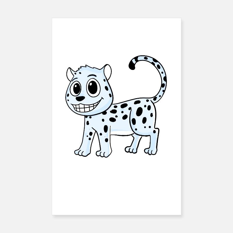 Schneeleopard Leopard Poster 20x30 cm