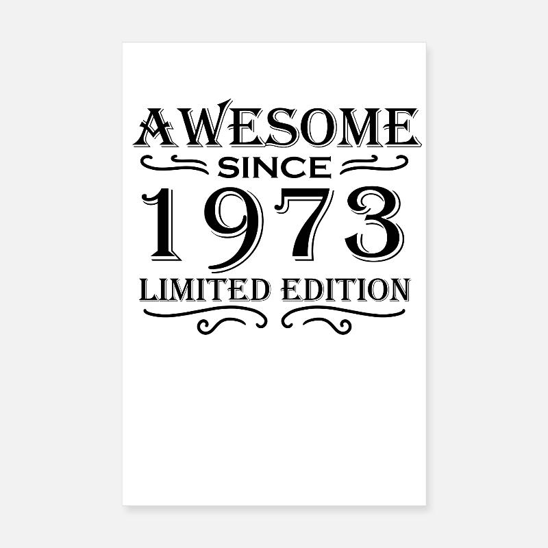 1973 - Né en 1973 Poster 20 x 30 cm
