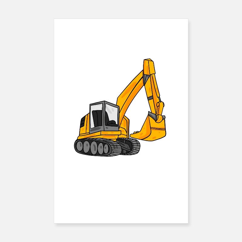 Excavator Excavator Driver Gift Poster 8" x 12" (20x30 cm)