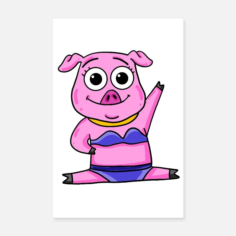 Schwein Poster 20x30 cm