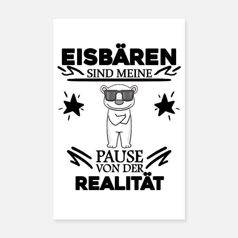 Eisbär Polarbär Bär Poster 20x30 cm