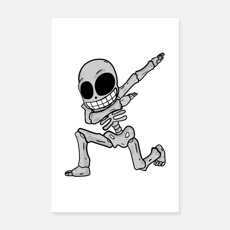 Skeleton dabbing Poster 8" x 12" (20x30 cm)