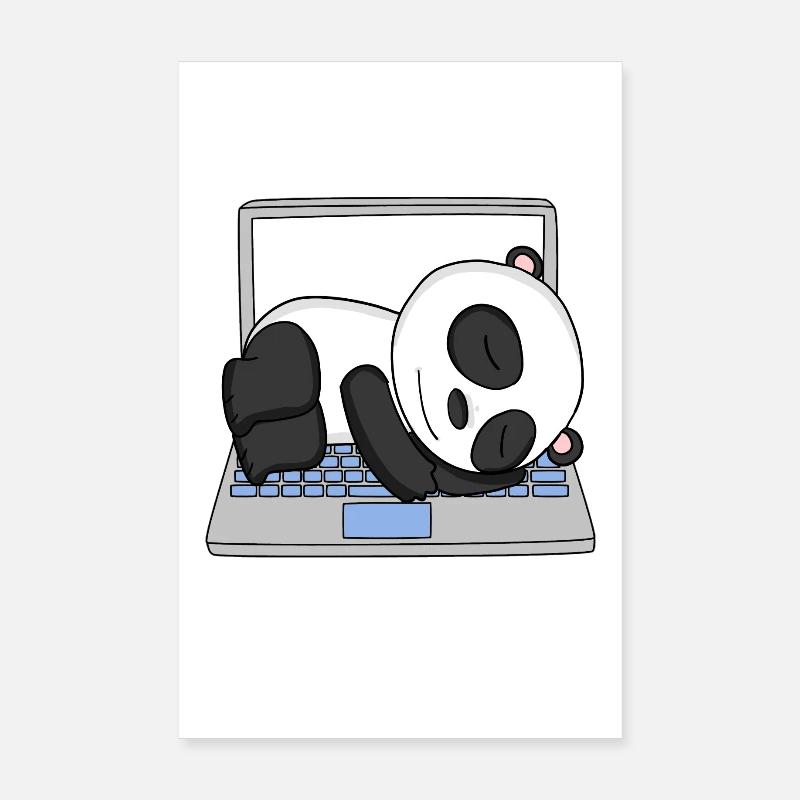 Panda - Poster 20x30 cm - Weiß