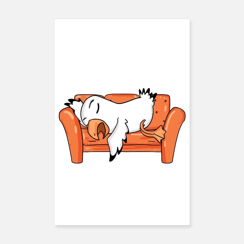 Möwe Müde Schlafen Schlaf Poster 20x30 cm