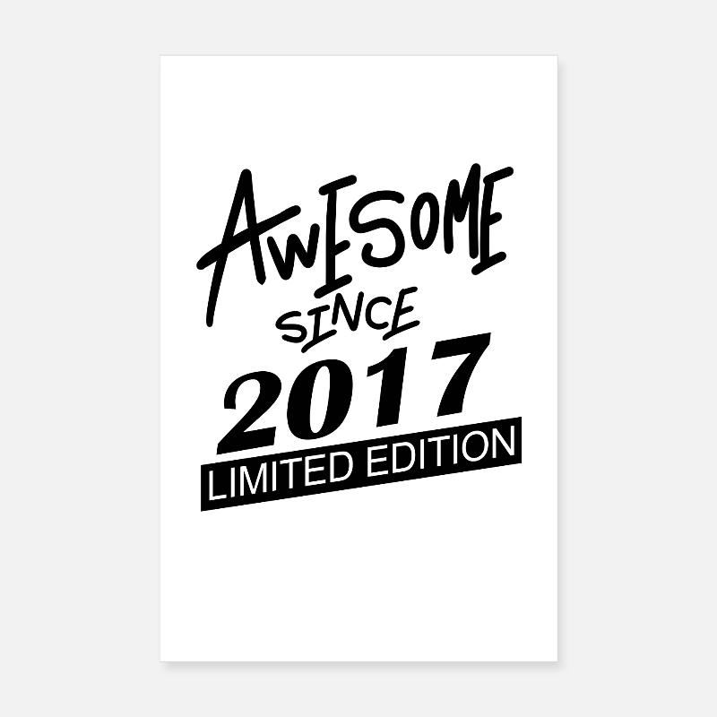2017 - Vintage 2017 Poster 8" x 12" (20x30 cm)