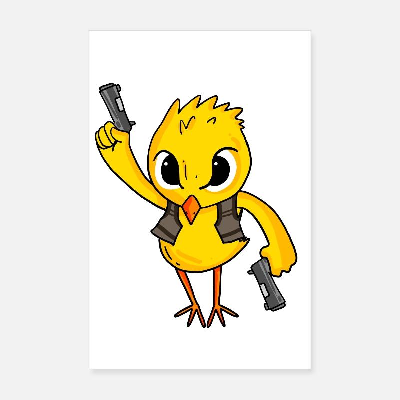 Chicks with pistol Poster 8" x 12" (20x30 cm)