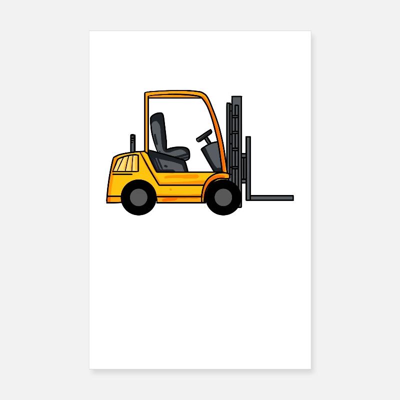 Gabelstapler Poster 20x30 cm