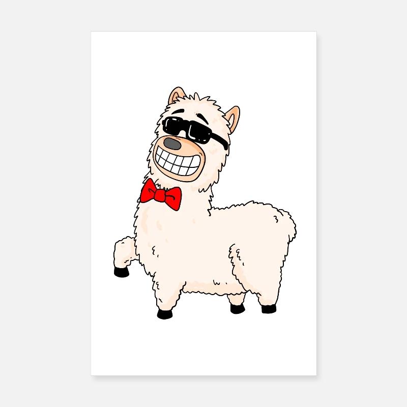 Cool Alpaca Poster 8" x 12" (20x30 cm)