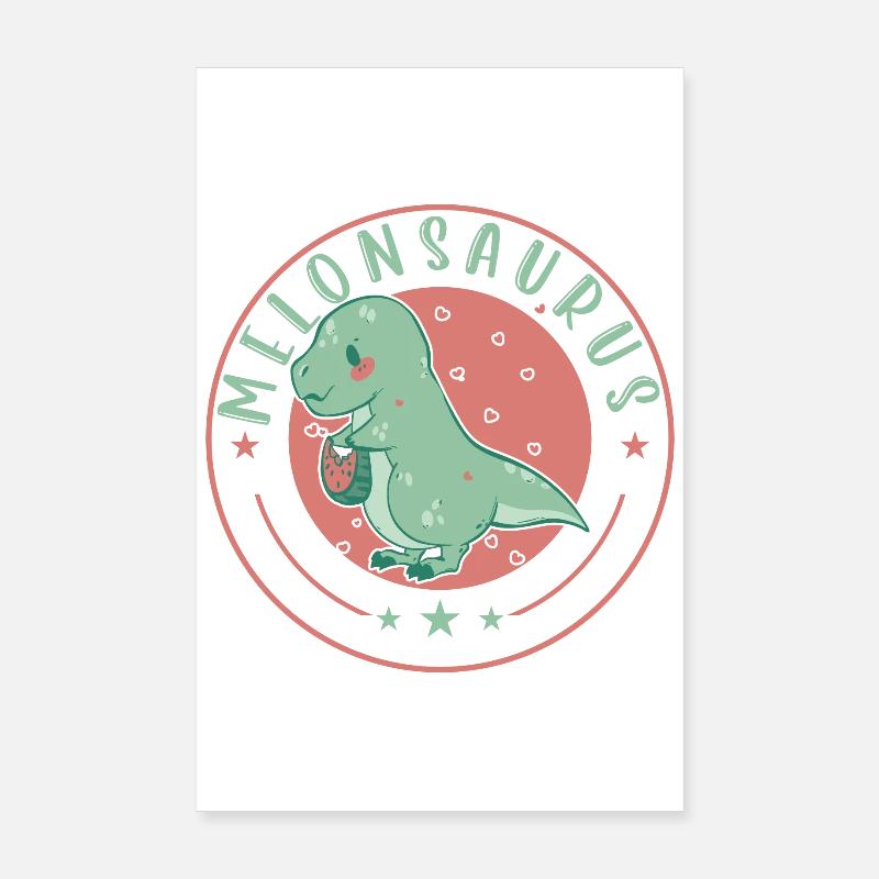 Watermelonsaurus Végétarien T Rex Poster 20 x 30 cm