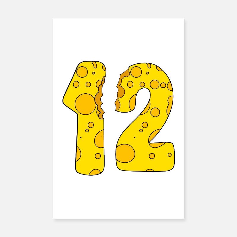 Fromage 12 ans - Cadeau 12e anniversaire Poster 20 x 30 cm