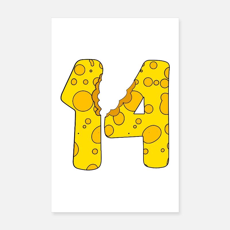 Fromage 14 ans - Cadeau 14e anniversaire Poster 20 x 30 cm