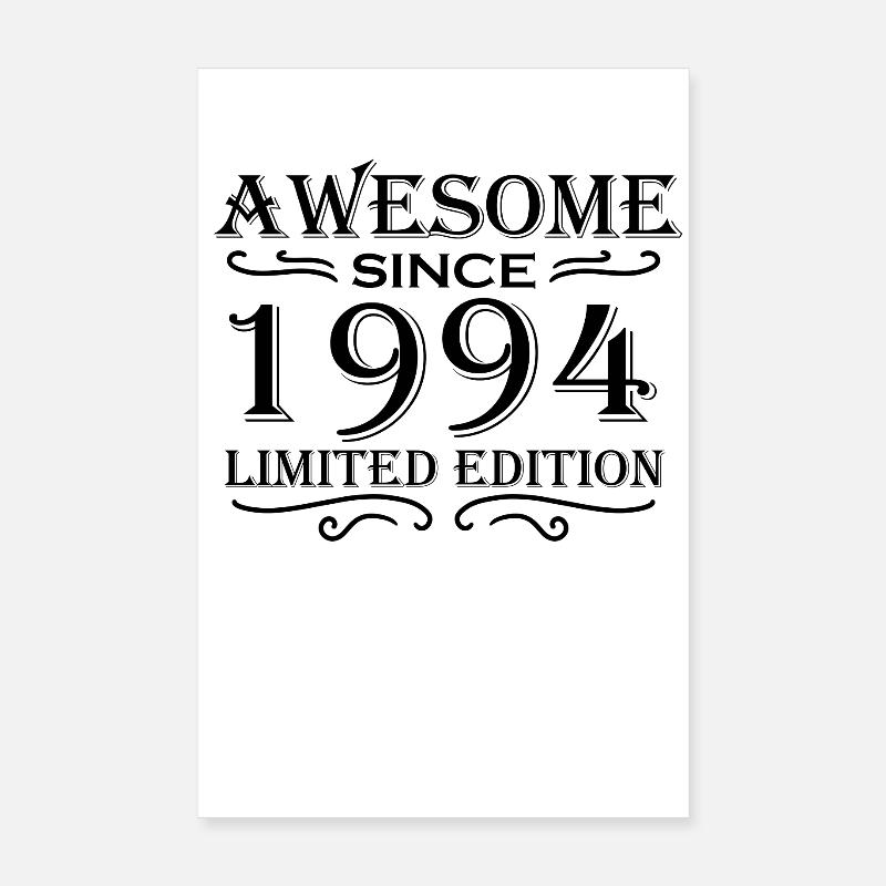 1994 - Né en 1994 Poster 20 x 30 cm