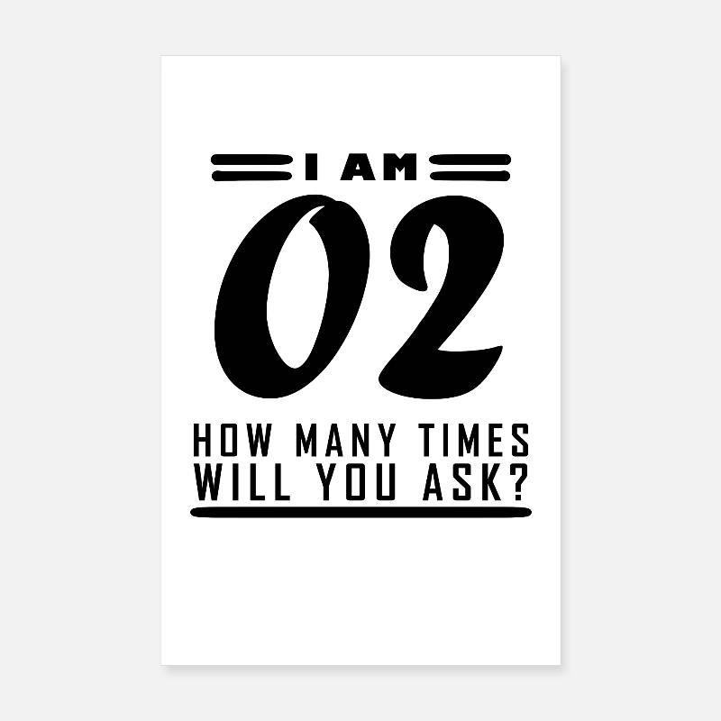 Ich bin 2 – 2. Geburtstag Geschenk Poster 20x30 cm