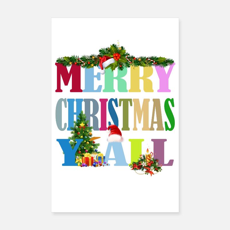 Joyeux Noël à tous Dire Poster 20 x 30 cm