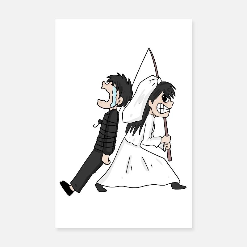 Drôle de mème de mariage Poster 20 x 30 cm