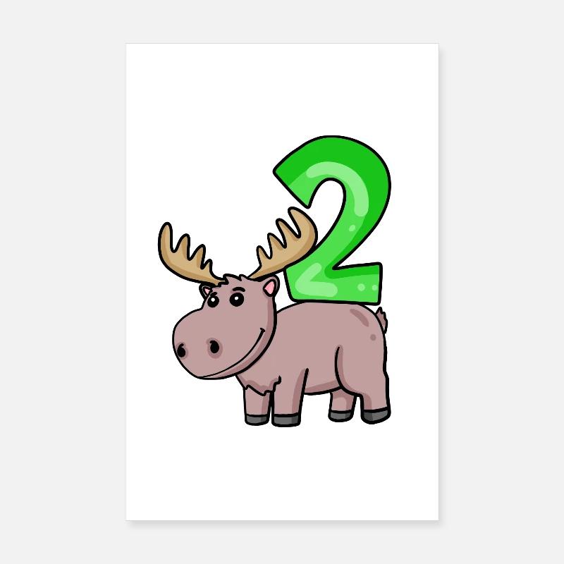 2 years old - 2 birthday - I am 2 Poster 8" x 12" (20x30 cm)