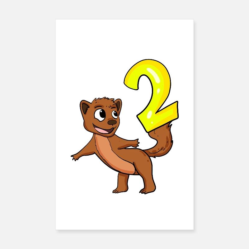 2 ans - 2 anniversaire - J’ai 2 ans Poster 20 x 30 cm