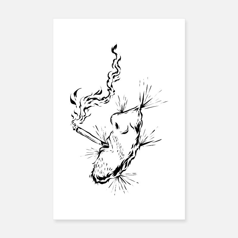 Zigarette Rauchen Poster 20x30 cm