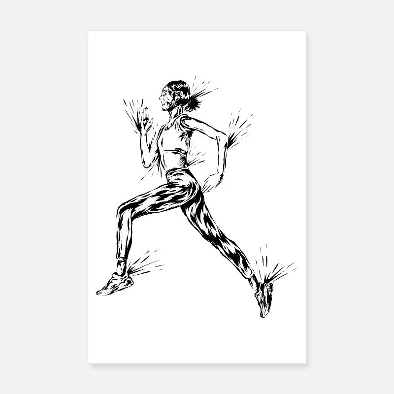 Marathon runner Poster 8" x 12" (20x30 cm)