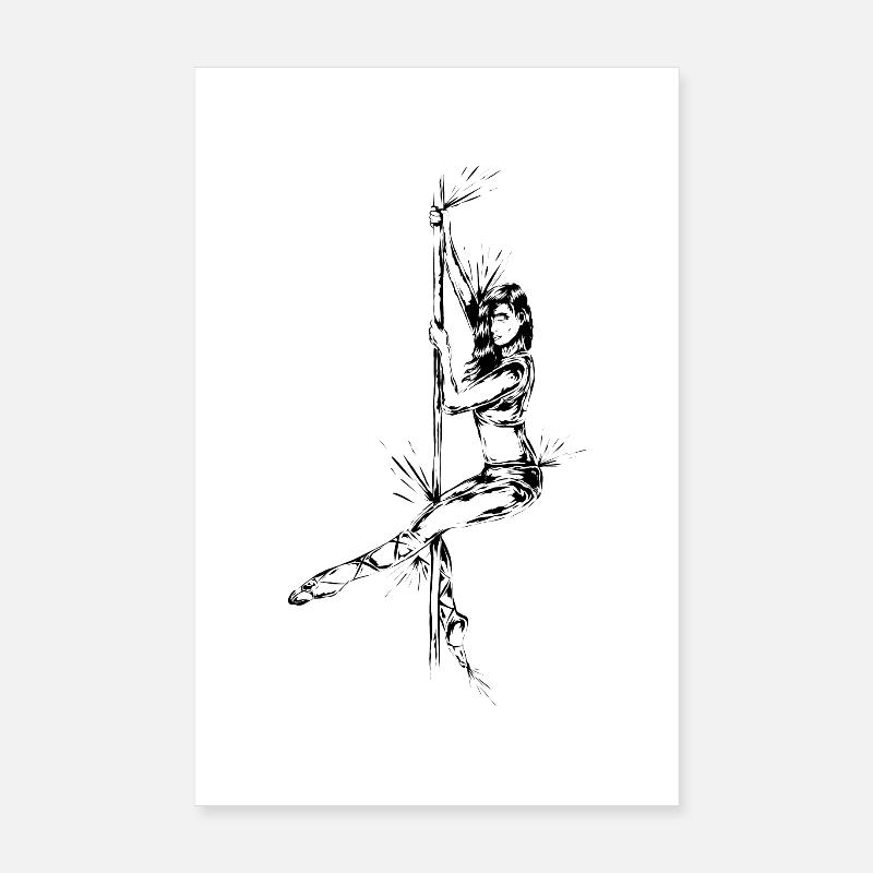 Pole Dance Poster 8" x 12" (20x30 cm)