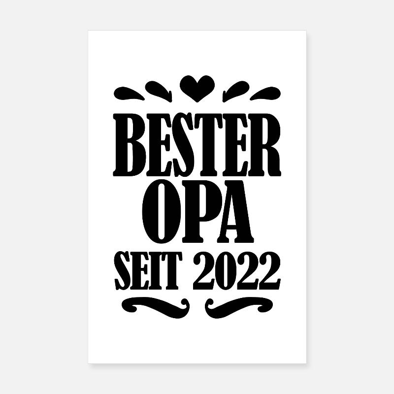 Bester Opa seit 2022 Poster 20x30 cm