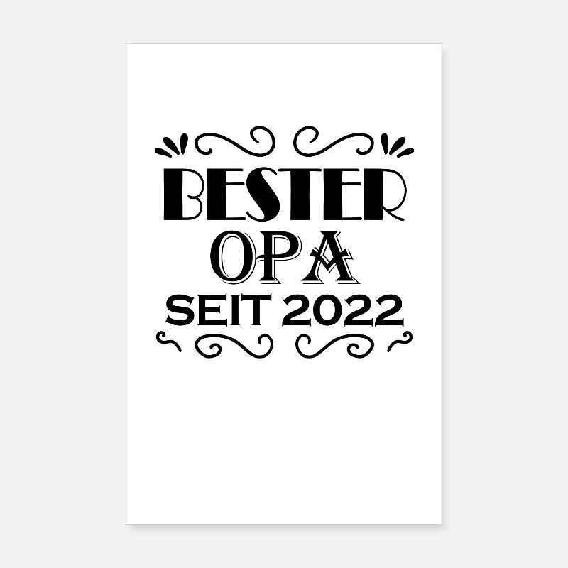 Bester Opa seit 2022 Poster 20x30 cm