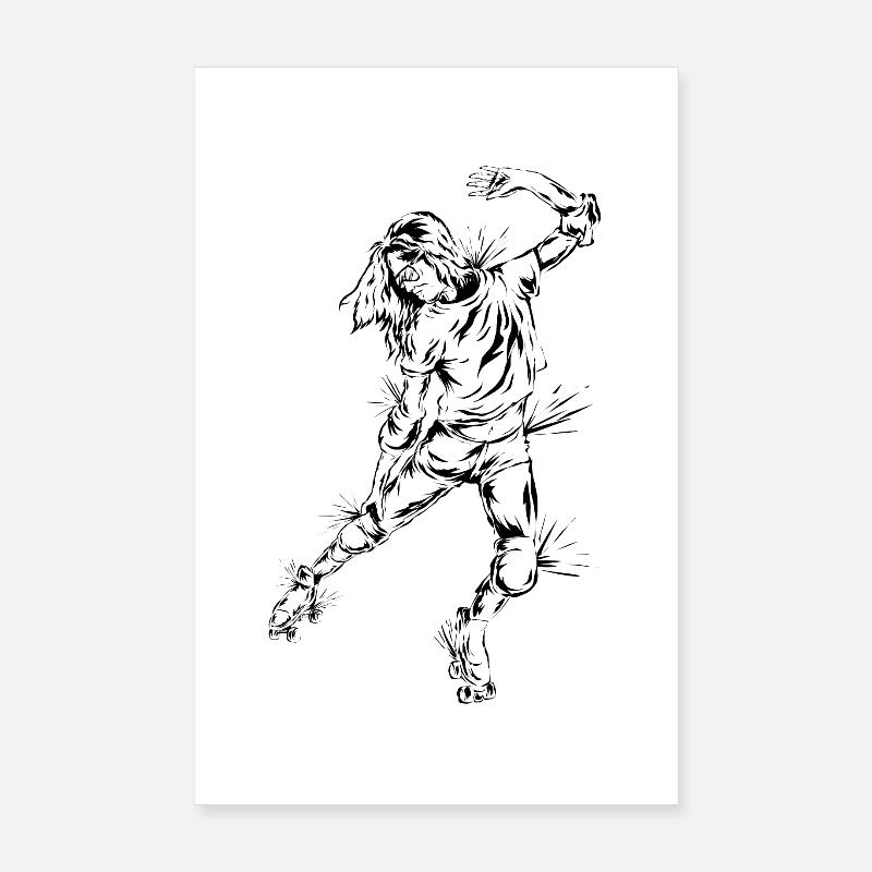 Roller skates roller skating Poster 8" x 12" (20x30 cm)