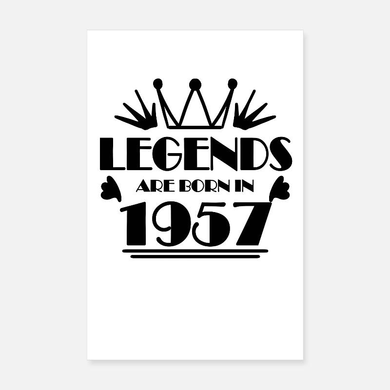 1957 - Né en 1957 Poster 20 x 30 cm