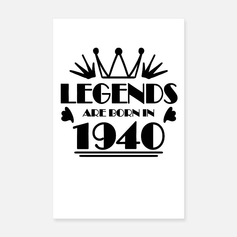 1940 - Né en 1940 Poster 20 x 30 cm