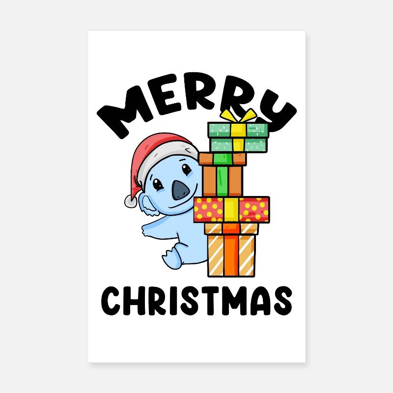 Joyeux Noël Koala Poster 20 x 30 cm