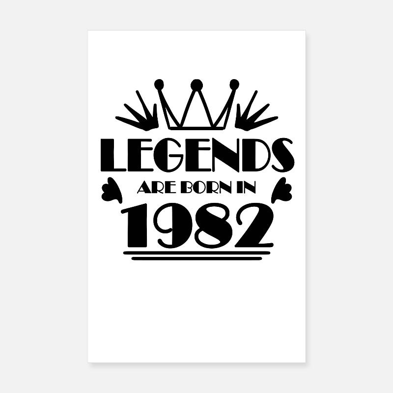 1982 - Né en 1982 Poster 20 x 30 cm