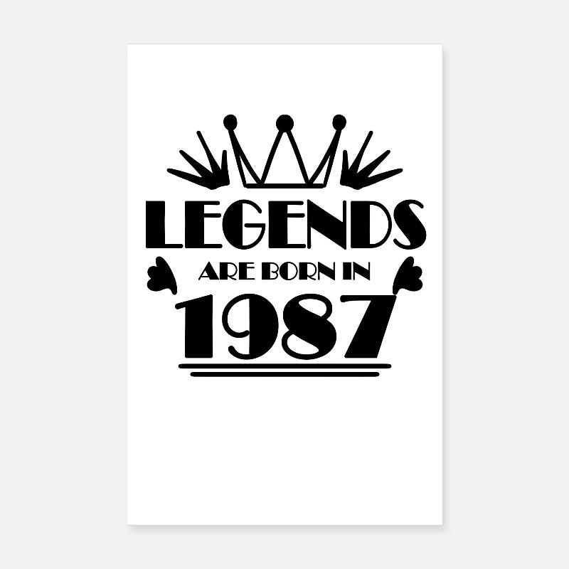 1987 - Né en 1987 Poster 20 x 30 cm