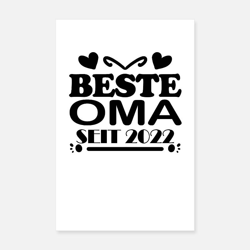 Beste Oma seit 2022 Poster 20x30 cm
