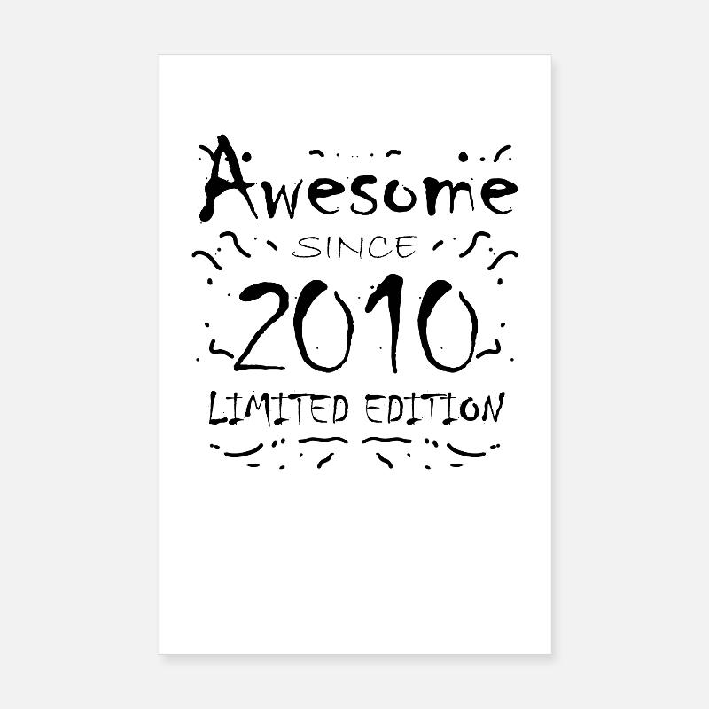 2010 - Né 2010 - Année de naissance 2010 Poster 20 x 30 cm