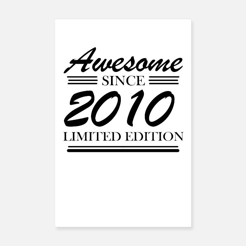 2010 - Né 2010 - Année de naissance 2010 Poster 20 x 30 cm