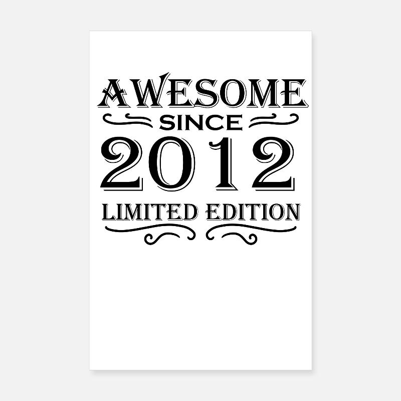 2012 - Né 2012 - Année de naissance 2012 Poster 20 x 30 cm