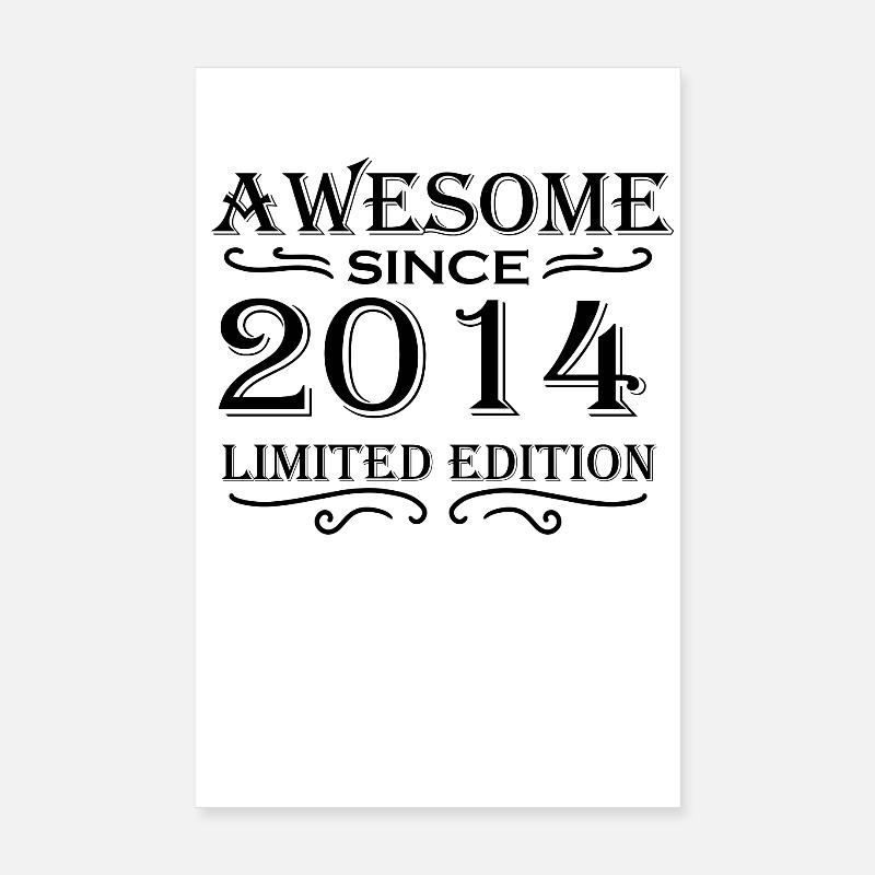 2014 - Né 2014 - Année de naissance 2014 Poster 20 x 30 cm