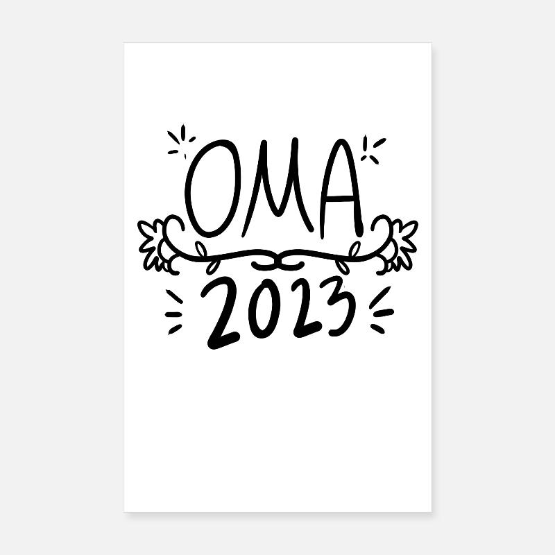 Oma 2023 - Werdende Oma 2023 Poster 20x30 cm