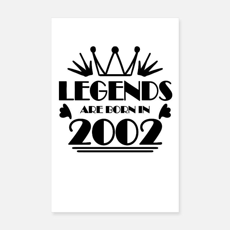 2002 - Né en 2002 Poster 20 x 30 cm