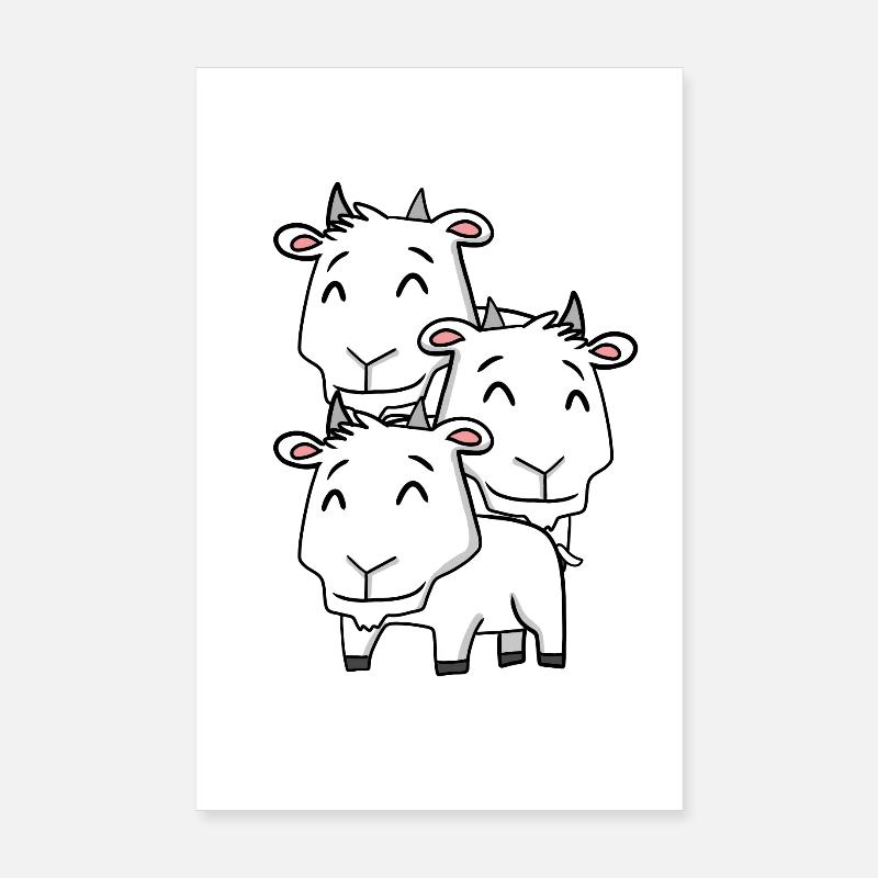 Niedliche Ziegen - Ziege Poster 20x30 cm