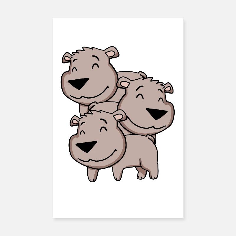 Cute Bears - Bear Poster 8" x 12" (20x30 cm)