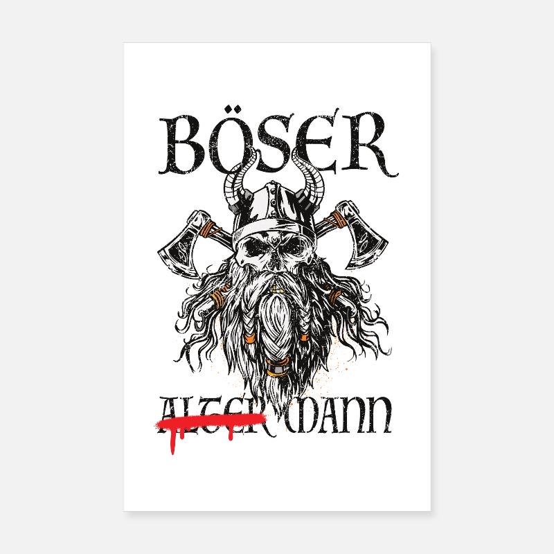 Böser Mann – Wikinger Poster 20x30 cm