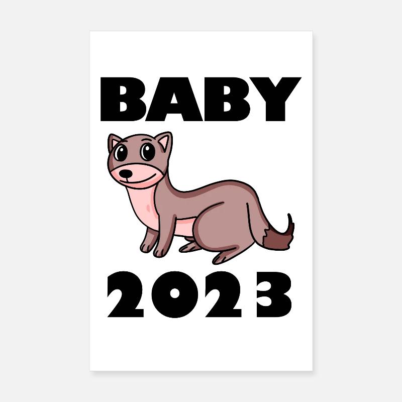 Bébé 2023 - Naissance Enceinte 2023 Grossesse Poster 20 x 30 cm